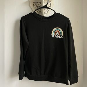 Black 'Mama' Rainbow Sweatshirt